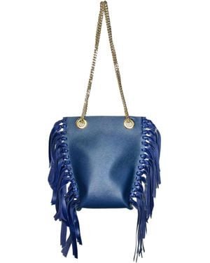 Ruj Heritage Mini Tote Bag Frange - Blue