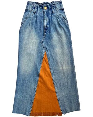 L2R THE LABEL Denim Skirt - Blue