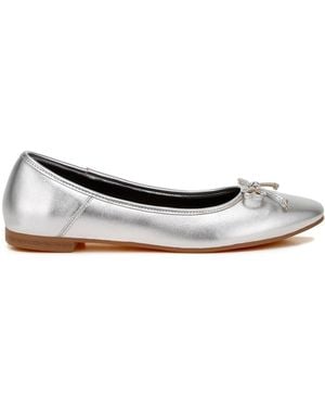 Rag & Co Ipara Bow Detail Metallic Ballerinas