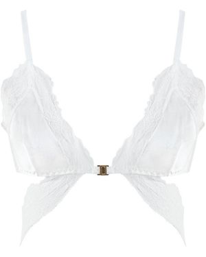 Mers Silk Mercy Silk&Lace Bridal Bra - White