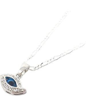 Harfi Evil Eye Pendant Charm Sterling Necklace - Metallic