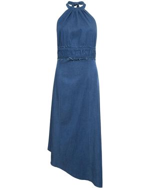 Audrey Vallens Denim Affair Asymmetric Dress - Blue