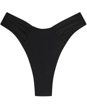 Aja Swimline Calypso Ruched Bikini Bottom - Black