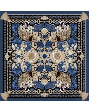 Emily Carter The Sapphire & Jaguar Scarf - Blue