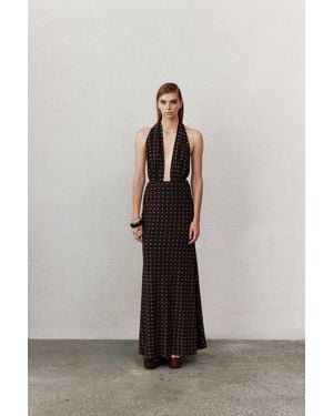 NAZLI CEREN Ines Jersey Dress - Brown