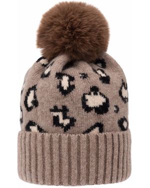 At Last Chunky Six Ply Cashmere Hat - Brown