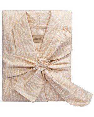 Decoflux Home Neutrals Cotton Maternity Dressing Gown Twist, Mt - Natural