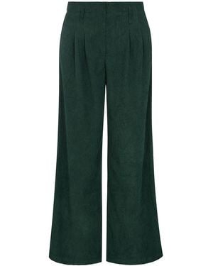 Lily and Lionel Catherine Wide Leg Corduroy Trouser - Green