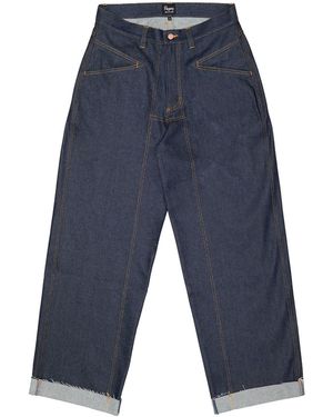 Hegarty Wide Leg Mid Rise Jeans - Blue