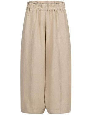 Clothes by Locker Room Relaxed Wide-Leg Trousers - Natural