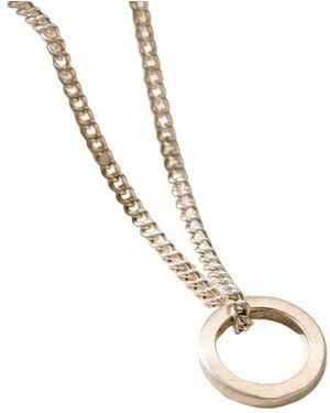 Posh Totty Designs Sterling Mini Quote Circle Necklace - Metallic