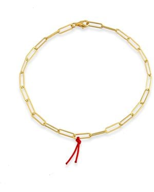 The Pheia Paperclip Chain Anklet - Metallic