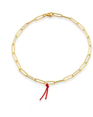 The Pheia Paperclip Chain Anklet - Metallic