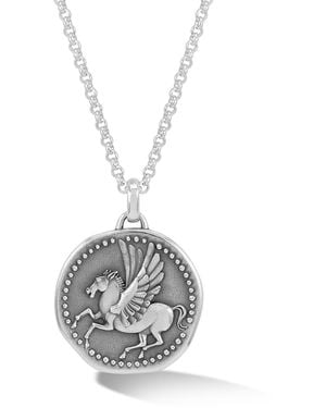 Dower & Hall Overcome And Thrive Pegasus Talisman Necklace - Metallic