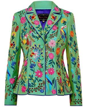 Beatrice von Tresckow Aqualime Secrets Of Eden Cormor Revere Jacket - Green