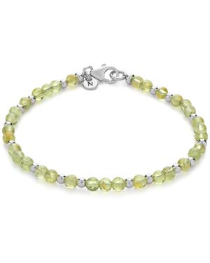 Nellou Jewellery Jewel Bead August Birthstone Bracelet Sterling - Metallic