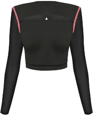 Monosuit Croptop Erratic Long Sleeves - Black