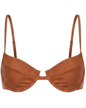 Veroni Swim Allura Lurex Bikini Top - Brown
