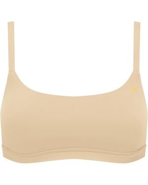 Nudea Neutrals Stretch Scoop Neck Bralette - Natural