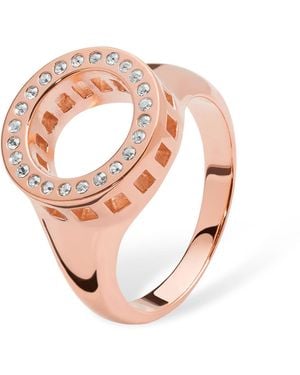 Lucy Quartermaine Art Deco Halo Ring - Pink