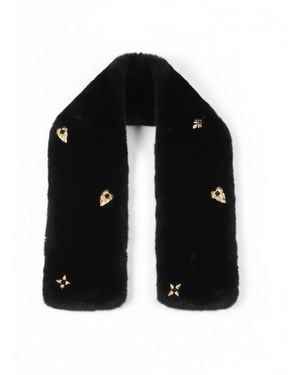 ADIBA Noir Forest Hand Beaded Shawl Scarf - Black
