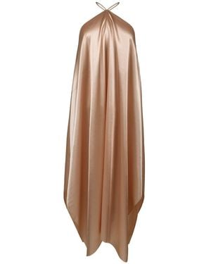 Sasha La Mer Alexandra Silk Dress, Colour Soft Powder - Brown