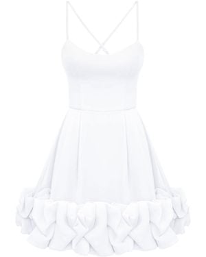 POST MERIDIEM Backless Bustier Mini Dress - White