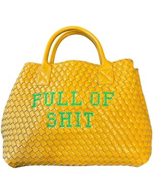 Lilly Loves Full Of Shit Vegan Handbag - Yellow