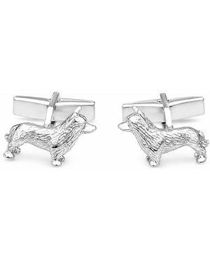 Simon Kemp Jewellers Sterling Corgi Cufflinks - Metallic