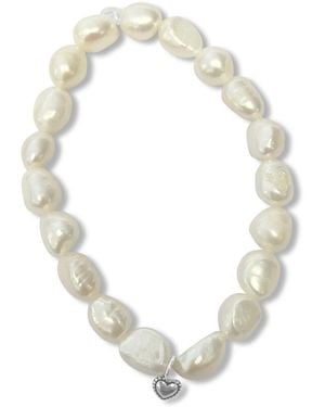 FV Jewellery La Pierre Keshi Pearl Stretchy Bracelet - Metallic