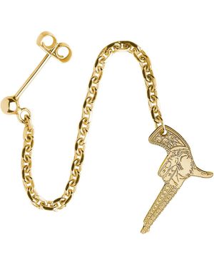 CarterGore Hand Gun Single Long Drop Earring - Metallic