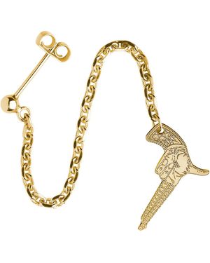 CarterGore Hand Gun Single Long Drop Earring - Metallic