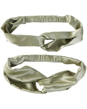 Soft Strokes Silk Pure Mulberry Silk Turban Style Headband - Green