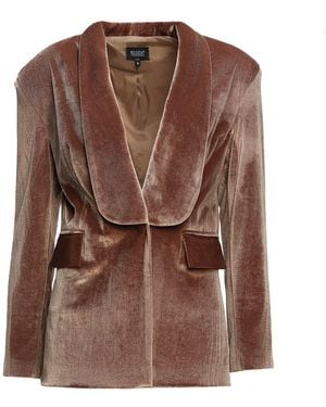 BLUZAT Velvet Blazer - Brown