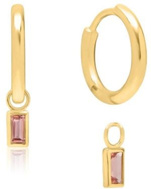 Auree Venice Tourmaline Huggie Hoop Earrings - Metallic