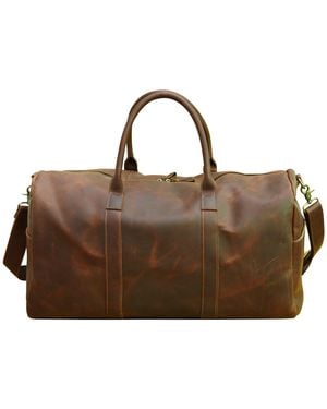 Touri Genuine Leather Holdall - Black