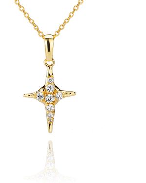Aaria London Astari Pendant Neckace - Metallic