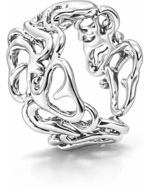 Unaloe Intertwined Hearts Ring - Metallic