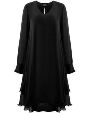 James Lakeland Long Sleeve Wave Hem Dress - Black