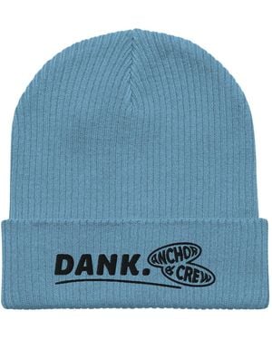 Anchor and Crew Light Dank Gen. Organic Cotton Embroidered Beanie - Blue