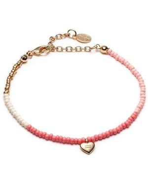 With Love Darling Equality Heart Beaded Bracelet - Red