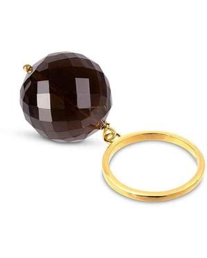 Amadeus Bubble Smokey Quartz Ring - Metallic