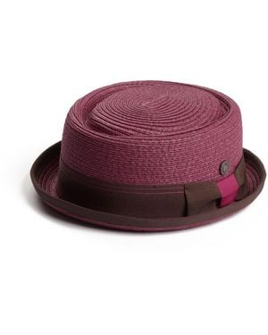 Dasmarca Hats Dasmarca Rico Summer Telescope Crown Lightweight Breathable Rude-Boy Mod Porkpie Hat - Purple