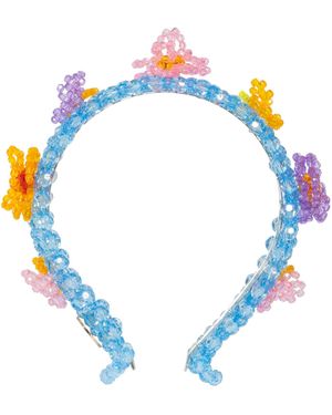 Tillie Beads Dreamy Colourful Floral Beaded Headband - Blue