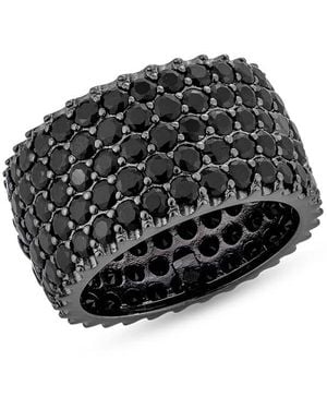 SALLY SKOUFIS Rebel Ring With Made Cz Diamond Stimulant - Black