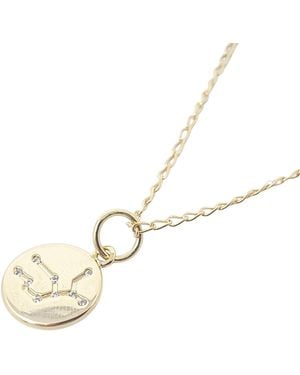 Harfi Virgo Plated Constellation Star Map Pendant Charm Necklace - Metallic