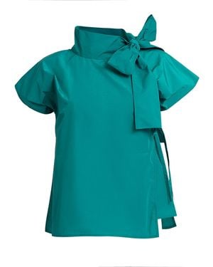 Bianca Popp Halves Blouse With Shoulder Ribbon - Blue