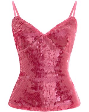 Pcfg Sequin Strap Top - Pink
