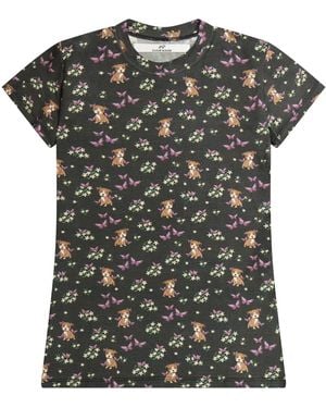 Cloud Haven Fitted Signature Print Tee - Grey