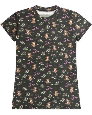 Cloud Haven Fitted Signature Print Tee - Grey